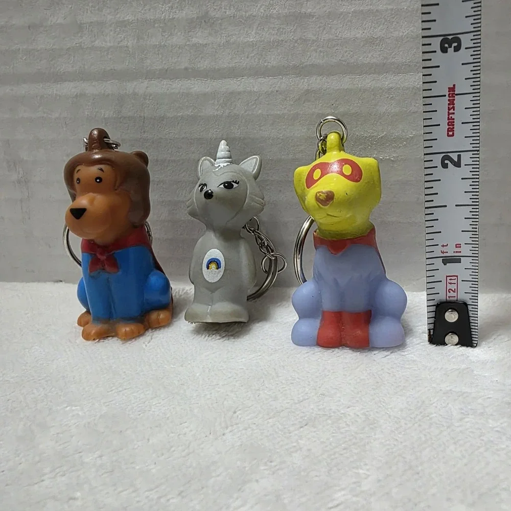 LOT OF 3 American Heart Association Crew Keychains 2 Dogs And A Unicorn Fox